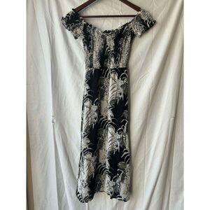 Reformation Murphy Dress Black and White Botanical Print Womens Size 0
